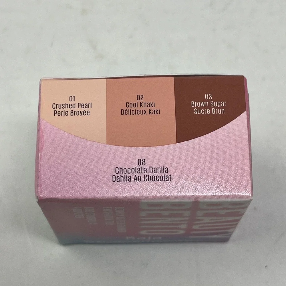 Kaja Beauty Bento Bouncy Matte Shimmer Eyeshadow Trio 08 Chocolate Dahlia 0.03oz